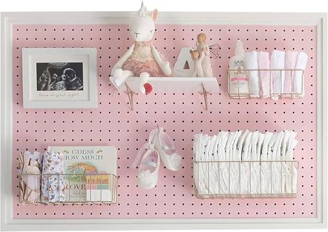 Amazon.com: Craft Peg Board Organizer - Versatile Wall Storage Solution for Nursery, Retail Displays & Room Decor – Includes Free Shelf, Fits Most 1/4 Accessories, Perfect Peg Wall by Wooden Peg Board Door Panel : Industrial & Scientific Craft Peg Board, Wooden Peg Board, Peg Wall, Pegboard Organization, Pink Paradise, Retail Displays, Nursery Accessories, Nursery Organization, Wooden Pegs