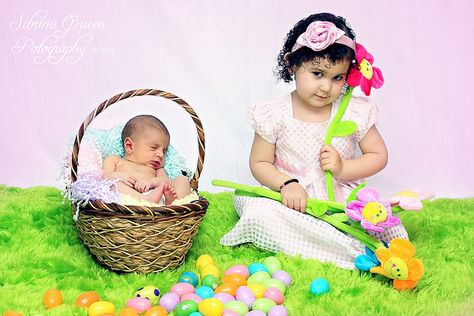 newborn,children Pictures With Newborn, Easter Photoshoot, Easter Photography, Toddler Ideas, Sisters Photoshoot, Holiday Photography, Easter Pictures, Easter Photos, Baby Easter