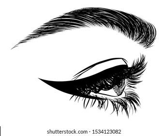 Lash Illustration, Look Tattoo, Eye Lash Tattoo, How To Draw Eyelashes, Side View Drawing, Brow Tattoo, Eye Illustration, Lash Salon, Brow Bar