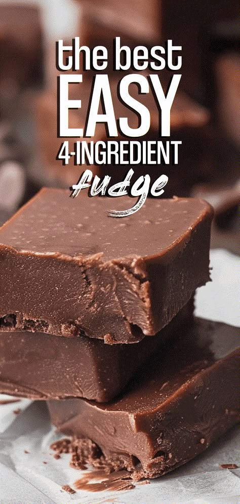 Easy 4-Ingredient Fudge – Chasety Two Ingredient Chocolate Fudge, 2 Ingredient Peanut Butter Fudge Recipe, Chocolate Fudge Recipes Easy, Cake Mix Fudge, Milk Chocolate Fudge, Holiday Candy Recipes, Easy Chocolate Fudge, Homemade Fudge Recipes, Peanut Butter Fudge Easy