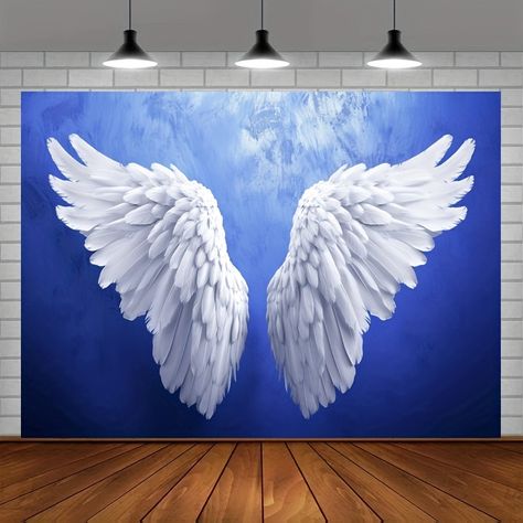 1pc Mother's Day Backdrop Flying White Angel Wings Sunshine Romantic Background Photography Photo Mother Lady Wedding Anniversary Portrait Artistic Photobooth Studio Prop, Party Supplies, Birthday Supplies, Mother's Day Supplies Decor https://share.temu.com/wxDrjVg25lA via @shoptemu Wings Photobooth, Angel Wings Photography, Angel Wings Background, Wings Background, Wings Photography, Pretty Wings, White Angel Wings, Romantic Background, White Angel