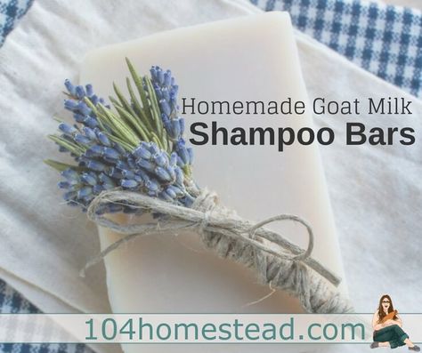 Goat Milk Shampoo, Goat Milk Soap Recipe, Milk Soap Recipe, Shampoo Bar Recipe, Goat Milk Recipes, Goat Recipes, Shampoo Recipe, Goats Milk Lotion, Homemade Shampoo