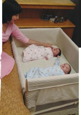 Co-sleeper full bassinet--fits 2 babies.  PURCHASED! Thank you. Twin Cots, Twins Nursery, Twin Pregnancy, Twins Room, Baby Co, Twin Boys, How To Have Twins, Baby Time, Everything Baby