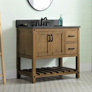 36 Bathroom Vanity, Rustic Inspiration, Wood Bathroom Vanity, Wood Frame Construction, Granite Countertop, Plumbing Installation, Natural Aesthetic, Double Bathroom Vanity, Wood Vanity