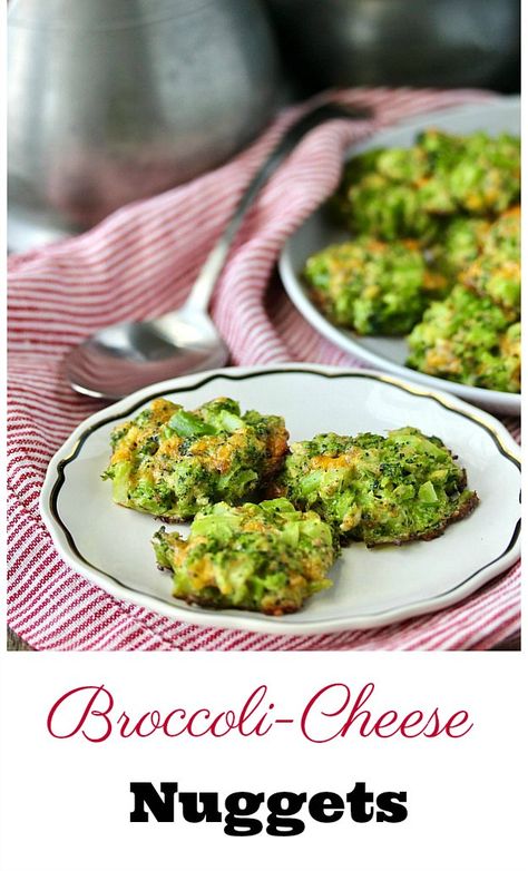 Broccoli-Cheese Nuggets Broccoli Snacks, Cheese Nuggets, Cheese Broccoli, Cook Vegetarian, Savory Sides, Easy Vegetarian Dinner, Meat Free Recipes, Meatless Dinner, Interesting Recipes