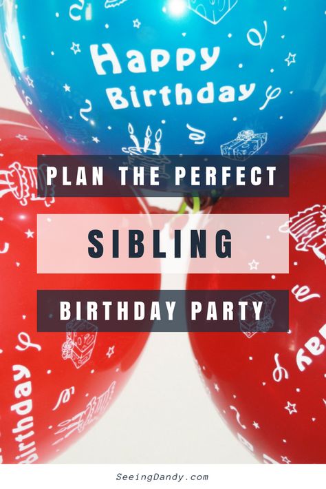 Why have a friend birthday party when you can have a sibling birthday party? Find out all the details on how to plan the perfect sibling birthday party! #birthdayparty #familyactivities #disney #buildabear #diy Birthday Party For Siblings, Siblings Birthday Party Ideas, Shared Birthday Party Ideas, Sharing Birthday Party Sibling, Sister Birthday Party Ideas, Combined Birthday Party Sibling 1 And 5, Sibling Combined Birthday Party Brother Sister, Sister Birthday Party, Friend Birthday Party