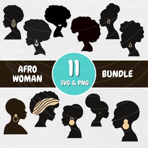 Inclusive Design, Afro Women, Cricut Silhouette, Arsenal, Persona, Black Women, Personalized Gifts, Cricut, Bundles