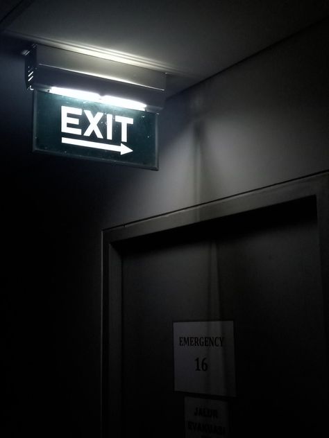 Exit Door / Aesthetic Exit Door Aesthetic, Exit Sign Aesthetic, Exit Picture, Door Aesthetic, Story Background, Podcast Studio, Exit Sign, Photos For Profile Picture, Liminal Spaces