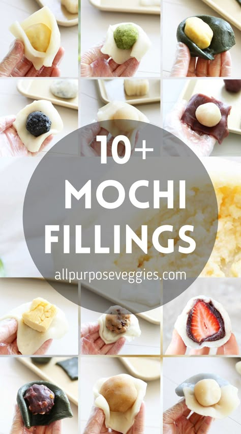 Moon Cake Filling Recipe, Mooncake Filling Recipe, Fun Recipes To Make Dessert, Mochi Filling Ideas, Flavored Mochi Recipe, Mochi Mooncake, Cultural Desserts, Mochi Flavors, Mochi Waffle Recipe