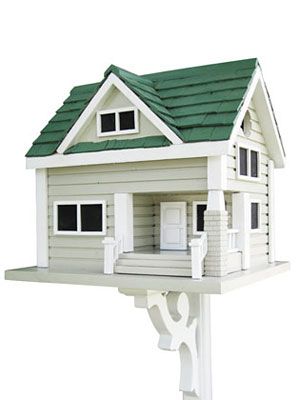 Cottage Birdhouse, Green Roof House, House Colour, Siding Colors, Parrot Cage, Exterior Paint Color, 2020 Vision, Roof Colors, Grey Houses