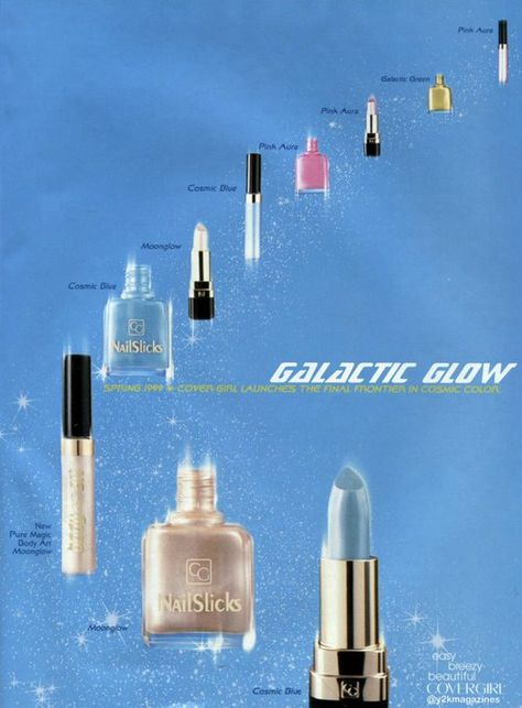 Futuristic Restaurant, Y2k Magazine, Blue Y2k, Pink Aura, Vintage Cosmetics, Instagram Feed Inspiration, Restaurant Branding, Blue Eyeshadow, Moon Glow