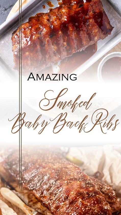 Dive into the world of BBQ with these amazing smoked baby back ribs. Cooked to perfection on a pellet smoker for that authentic flavor. Smoked Ribs In Smoker, Smoker Ribs, Best Baby Back Ribs, Smoked Baby Back Ribs, Pork Back Ribs, Baby Back Pork Ribs, Honey Pork, Pellet Smoker, Smoked Ribs