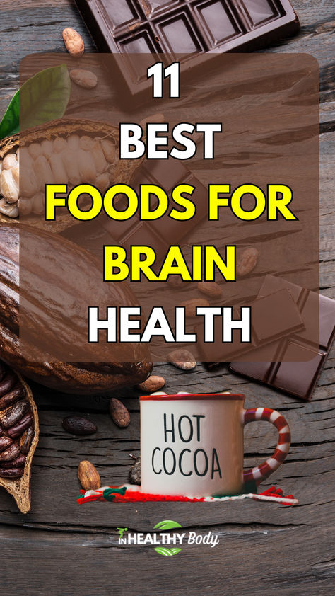 When our brain is healthy, our organs and the entire body also function better. In addition, proper brain function can boost memory and learning while reducing or preventing neurodegenerative disorders. Discover the best diet for the brain with the 11 most important foods to include in your daily routine for optimum mental performance and memory improvement. #brain #brainhealth #healthybrain #braindiet #dietforthebrain #mentalhealth #foodsforthebrain Foods For Brain, Memory Improvement, Good Brain Food, Brain Healthy Foods, Brain Boosting Foods, Brain Health Supplements, Mental Performance, Brain Memory, Boost Memory