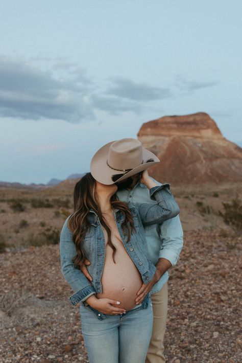 Western Couple Maternity Photoshoot, Carhartt Maternity Photos, Outdoor Country Maternity Photos, Denim On Denim Maternity Photos, Cowgirl Pregnancy Photos, Cowgirl Maternity Shoot, Western Pregnancy Photoshoot, Cowboy Maternity Pictures, Baby Boy Maternity Shoot