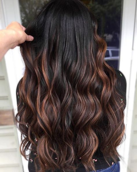 Ombre With Dark Hair, Black Ombre Hair Color, Black Hair With Ombre, Black Hair Ombre Highlights, Black And Brown Ombre Hair, Ombre For Black Hair, Ombre Hair Color For Black Hair, Ombre On Black Hair, Black Hair Ombre Balayage