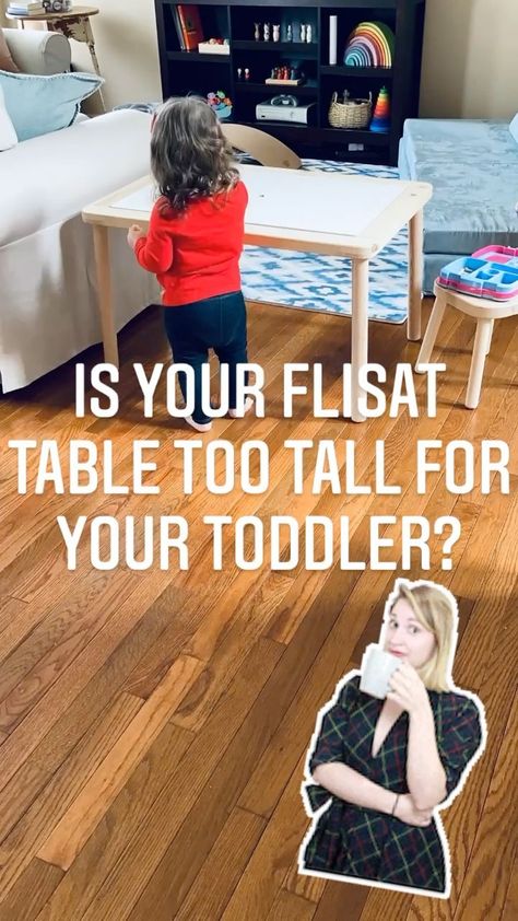 _home.made.happy_ on Instagram: IKEA Flisat Toddler Hack Are you like me and rushed to buy a Flisat table only to realize your walking toddler can’t reach? This is by far… Flisat Table, Ikea Flisat, Toddler Hacks, Ikea Hack, Walking, Canning, On Instagram, Instagram