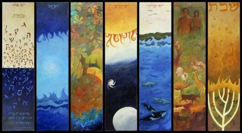 The Story of Creation | tamid nyc Order Disorder, Church Mural, Seven Days Of Creation, Genesis Creation, Story Of Creation, 7 Days Of Creation, Beauty Exhibition, Wet On Wet Painting, Grade Three