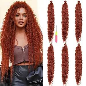 Ocean Wave Crochet, Ocean Wave Crochet Hair, Wave Crochet, Crochet Hair Extensions, Copper Red, Crochet Hair, Ocean Wave, Crochet Hair Styles, Hair Extension