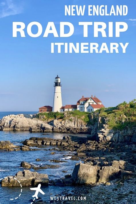 New England road trip itinerary -- how do you squeeze all the New England states into one vacation? Find out how in this New England trip itinerary (plus tips on how to do it on a budget!) #newengland #roadtrip England Road Trip Itinerary, Aesthetic English, England Road Trip, Maine Road Trip, Countryside Kitchen, Disney Worlds, England Aesthetic, New England Road Trip, Usa Roadtrip