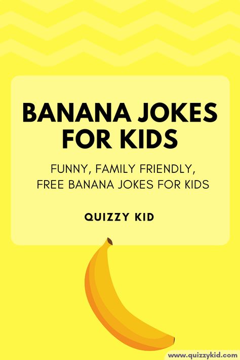 Looking for some hilarious banana jokes? Our banana jokes for kids are funny and family friendly! Funny Banana Quotes, Kid Jokes Funny Hilarious, Kids Jokes Funny Hilarious, Kid Jokes Funny, Funny Kid Jokes, Banana Jokes, Kids Jokes Funny, Banana Puns, Banana Quotes