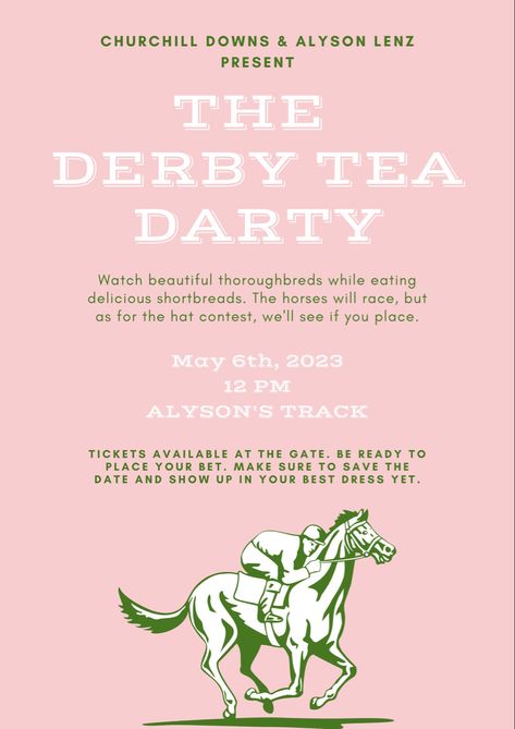 Kentucky Derby Birthday Party Kids, Kentucky Derby Aesthetic, Kentucky Derby Birthday Party, Kentucky Derby Birthday, Kentucky Derby Invitations, Derby Invitations, Derby Party Invitations, Kentucky Derby Theme, Kentucky Derby Themed Party