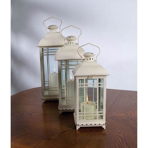 Glass Candle Lantern, White Lanterns, Rustic Lanterns, Lantern Candle Decor, Wood Lantern, Lantern Set, Metal Lanterns, Christmas Lanterns, Glass Lantern