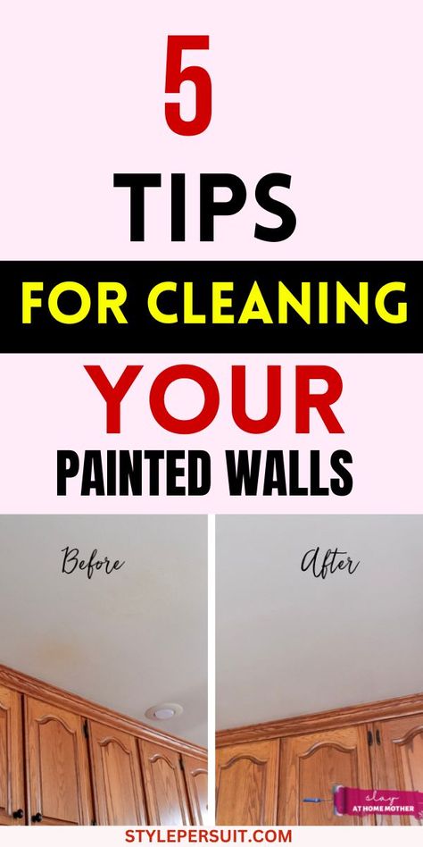 Transform your home with these cleaning tips to clean walls without vinegar! Discover how to wash walls and the best way to clean walls with easy wall cleaning hacks. Learn how to clean walls naturally using a paint-safe wall cleaner with this DIY wall cleaner solution. Find out how to deep clean walls and wash dirty walls with these deep cleaning hacks, tips, and tricks for this solution to clean walls. How To Wash Walls Easy, How To Wash Your Walls, Best Wall Cleaning Solution, Best Solution To Clean Walls, How To Clean Bathroom Walls, Best Ways To Clean Walls, What To Clean Walls With, How To Clean White Walls, What To Use To Clean Walls