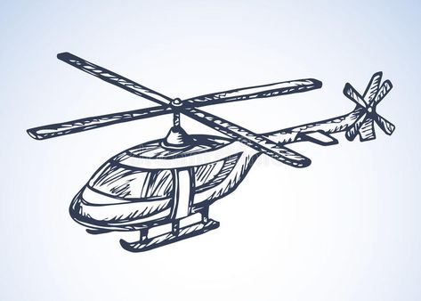 Helicopter. Vector drawing royalty free illustration, #royalty, #Sponsored, #free, #advertisement, #ad Helicopter Drawing Reference, Helicopter Drawing Easy, Helicopter Sketch, Helicopter Illustration, Helicopter Drawing, Flight Business, Aircraft Drawing, Aircraft Sketch, 3d Topology