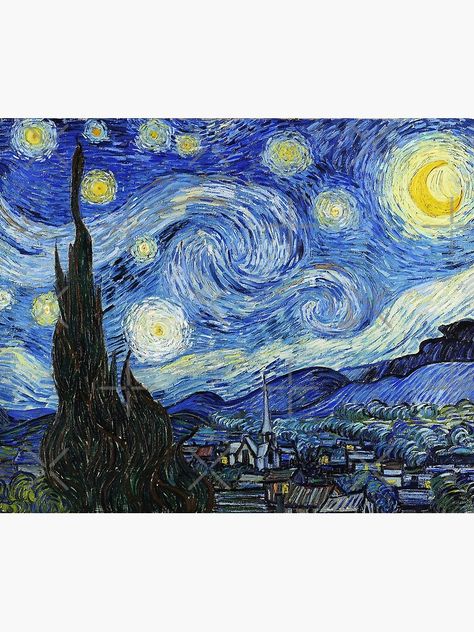 "Starry Night Vincent Van Gogh" Poster by ind3finite | Redbubble Vincent Van Gogh, Van Gogh, Starry Night, Van, Art