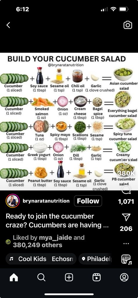 How To Eat Cucumbers, Snack Cucumber, Seasoning For Cucumbers, Cutecumber Salad, Cucumber Salad With Protein, Cucumber Kale Salad, Crab Cucumber Salad Recipe, Sometimes You Just Have To Eat A Whole Cucumber, Logan’s Cucumber Salad Recipe