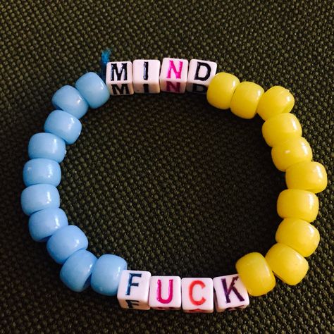 One of my favorites... Rave Candy Bracelets Edm, Rave Bracelets Kandi Sayings, Funny Rave Kandi, Festival Kandi, Rave Candy, Rave Kandi Bracelets Love & Path, Candy Bracelets, Rave Bracelets, Rave Kandi