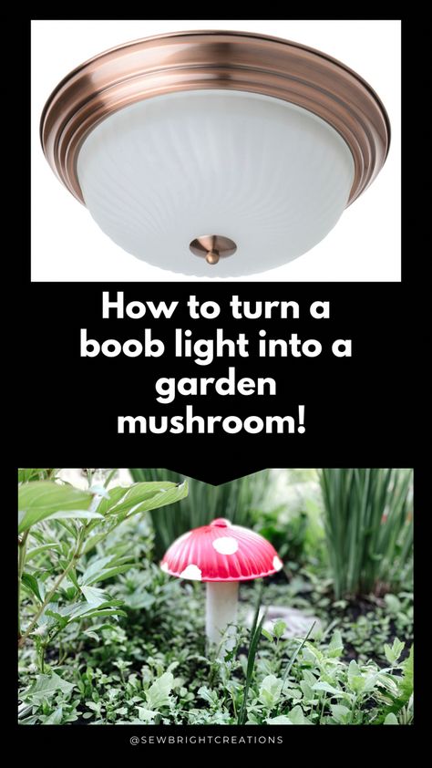 Diy Mushroom Garden Decor, Ceiling Fan Light Globes, Diy Mushrooms, Mushrooms Diy, Mushroom Crafts, Garden Mushrooms, Garden Decor Diy, Stuffed Mushroom Caps, Diy Camping