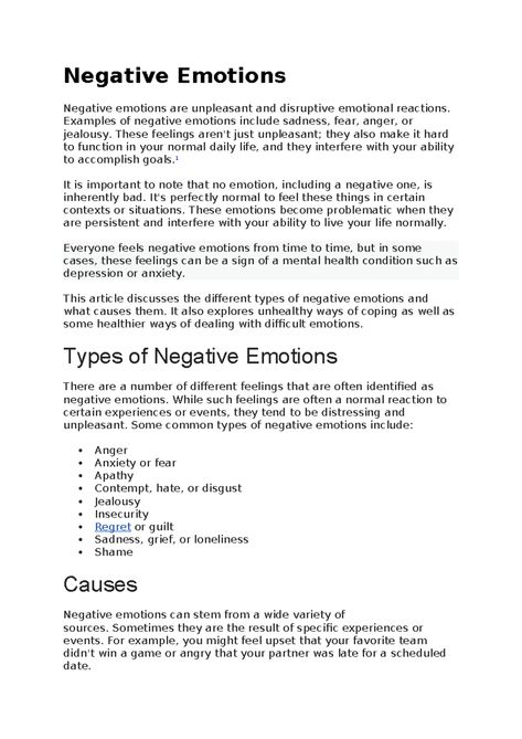 NE - good - Negative Emotions Negative emotions are unpleasant and disruptive emotional reactions. - Studocu Pass Your Exams, Master Your Emotions, High School Books, Better Grades, Amity University, Dsm 5, Lecture Notes, Lectures Notes, Study Guides