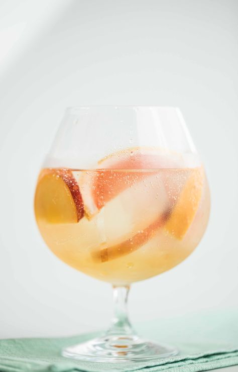 Peach Aperitivo Spritz | Liquid Culture Peach Spritz, Summer Spritz, Mionetto Prosecco, Culture Recipes, Liquid Culture, Champagne Recipe, Dry Vermouth, Peach Schnapps, Water Into Wine