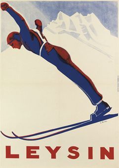 vintage ski poster.  Leysin, Switzerland Ski Canada, Skiing Art, Vintage Ski Posters, Ski Vintage, Ski Poster, Ski Print, Tourism Poster, Ski Posters, Ski Trails