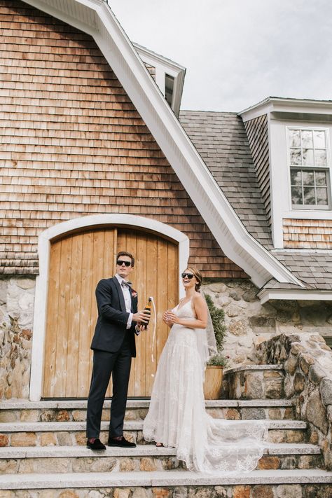 One Couple's Lakeside Fall Wedding in New Hampshire Riverfront Wedding, Navy Tuxedos, Nh Wedding, New Hampshire Wedding, Traditional Weddings, New England Fall, Stone Barns, Autumn Inspired, Lakeside Wedding