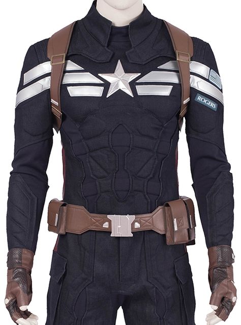 Avengers Endgame Captain America Steve Rogers Pure Color Battle Suit Halloween Cosplay Costume Shoulder Collar And Top - Magic Wardrobes Captain America Outfit, Endgame Captain America, Captain America Suit, Stealth Suit, Captain America 2, Captain America Cosplay, Captain Rogers, Captain America Costume, America Outfit