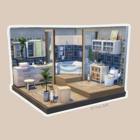 Sims 4 cozy bathroom, no cc. My ID is Yuna_licht. #ts4 #sims4 #sims4bathroom #ts4bathroom Appease The Gnomes Sims 4, Sims 4 Spa Bathroom, Sims Bathroom No Cc, Sims No Cc Rooms, Sims 4 Cute Bathroom, Sims 4 Decor No Cc, Sims Bathroom Ideas No Cc, Sims Small Bathroom, Sims Base Game Bathroom