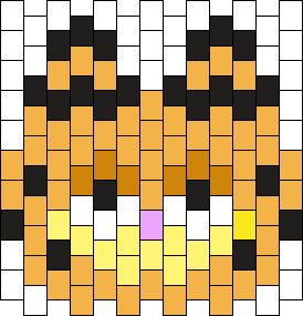 Garfield Kandi Pattern, Kandi Garfield, Kandi Charms Patterns, Small Kandi Patterns, Kandi Keychain Pattern, Cute Kandi Ideas, Kandi Charm Patterns, Garfield Kandi, Pony Bead Bracelets Patterns