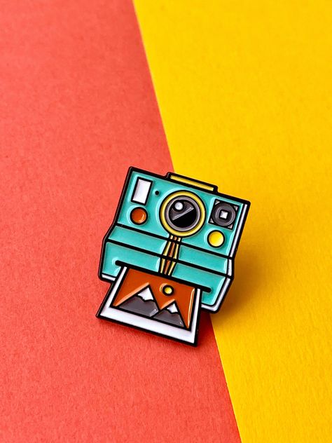 Retro camera enamel pin in pastel green - perfect gift for photographers! #camerapin #enamelpin #giftforphotographers . #Polaroid_Camera #Green_Polaroid_Camera #Green_Polaroid #Label_Pin Green Polaroid Camera, Green Polaroid, Label Pin, Pin Ideas, Polaroid Camera, Retro Camera, Enamel Badges, Gifts For Photographers, Green A