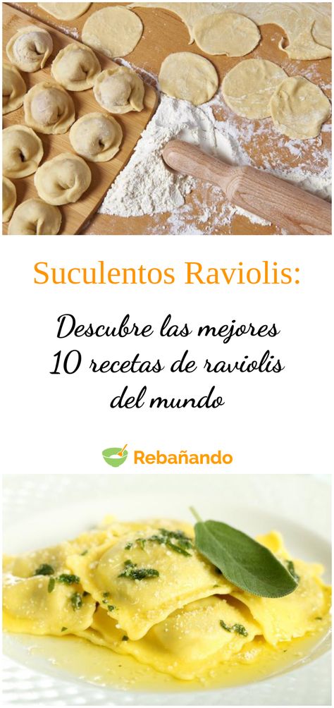 10 tipos de raviolis que probablemente no conocías Kitchen Aid Recipes, Pasta Fresca, Lunch Snacks, Easy Pasta, Culinary Arts, Polenta, Ravioli, Veggie Recipes, Chowder