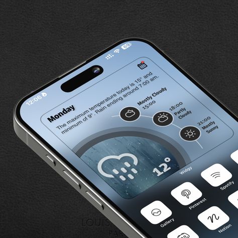 The Rotary widget is a striking Widgy widget featuring a unique circular design, showcasing weather data sourced from the Weather Channel through an API. Weather Tracking, Weather Widget, Weather Data, Weather Information, Weather Channel, The Weather Channel, Circular Design, Weather Conditions, Ios