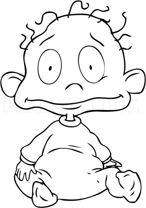 Rugrats Coloring Pages, Funny Coloring Pages, Atrapasueños Tattoo, Pickles Funny, Tommy Pickles, Baby Disney Characters, Baby Coloring Pages, Procreate Ipad Art, Nickelodeon Cartoons