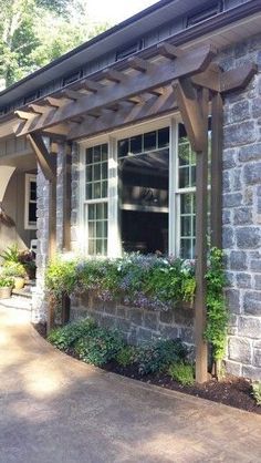 Window Arbor, Window Pergolas, Window Trellises, Wedding Arbor Rustic, Garage Pergola, Garden Arbor, Exterior Makeover, Window Boxes, Bramble