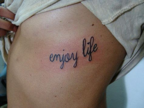 enjoy life... Enjoy Life Tattoo, Life Tattoo Quotes, Life Tattoo Ideas, Small Wave Tattoo, Omerta Tattoo, Waves Tattoo, Home Quotes And Sayings, Symbolic Tattoos, Quotes Images