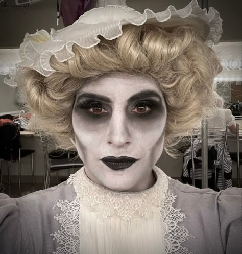 Adams Family Ancestor Costume, Adams Family Ancestor Makeup, Ancestors Addams Family, Adams Family Ancestors, Addams Family Musical Ancestors Makeup, Addams Family Makeup Ancestors, Addams Family Ancestor Makeup, Addams Family Musical Makeup, Gomez Addams Makeup