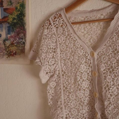 White Crochet, White Tops, White, Lace, Crochet