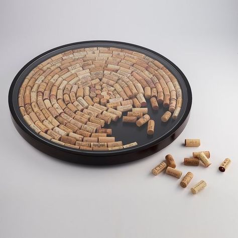 Features: Product Type: -Lazy susan. Material: -Wood. Pattern: -Solid color. Dimensions: Overall Height - Top to Bottom: -2.5". Overall Width - Side to Side: -24.25". Overall Depth - Front to Ba Wine Cork Diy Projects, Wine Gadgets, Thrift Store Diy Projects, Cork Diy Projects, Wine Cork Projects, Wine Cork Diy, Wine Cork Art, Cork Projects, Wine Kitchen