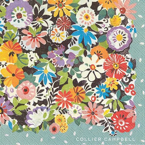 Amazon.com: Ideal Home Range 20 Count 3-Ply Paper Collier Campbell Lunch Napkins, Flower Patch: Kitchen & Dining Collier Campbell, Tissue Napkins, Guest Hand Towels, Paper Cocktail Napkins, Napkin Decoupage, Party Table Settings, Stylish Tables, Flower Patch, Floral Tea