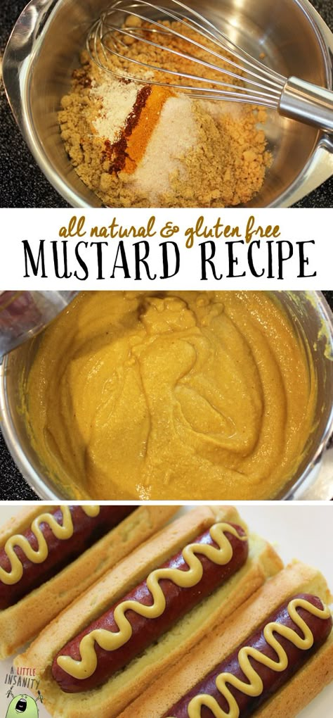 Easy Homemade Mustard Recipe (Gluten Free, Corn Free, Dairy Free, Paleo, Vegan) #glutenfree #paleo #lowsugar #condiments Homemade Mustard Recipe, Diy Sauces, Homemade Mustard, Candida Recipes, Mustard Recipe, Vegan Substitutes, Homemade Pantry, Homemade Mixes, Homemade Condiments